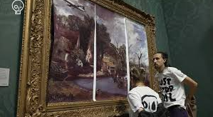 Climate Activists Disrupt Iconic Constable Painting to Protest UK Oil and Gas Expansion